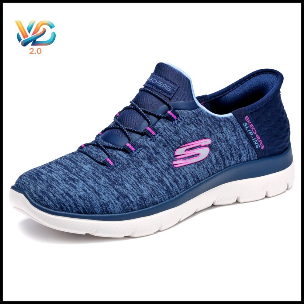 Hands-Free Slip-On Sneakers with Memory Foam, Vegan Walking Shoes
